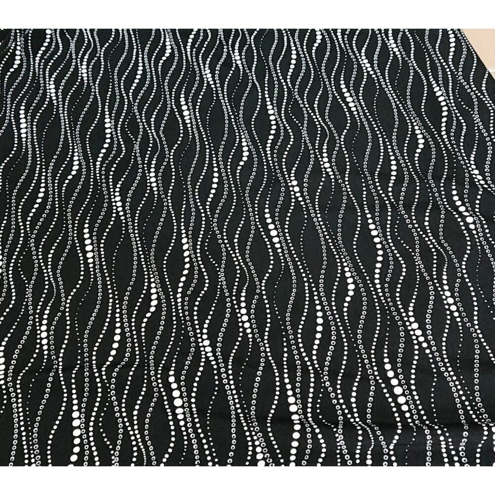Saint Tropez West Black/White Midi Skirt Size XL Stretch Elastic Waist - Picture 3 of 5